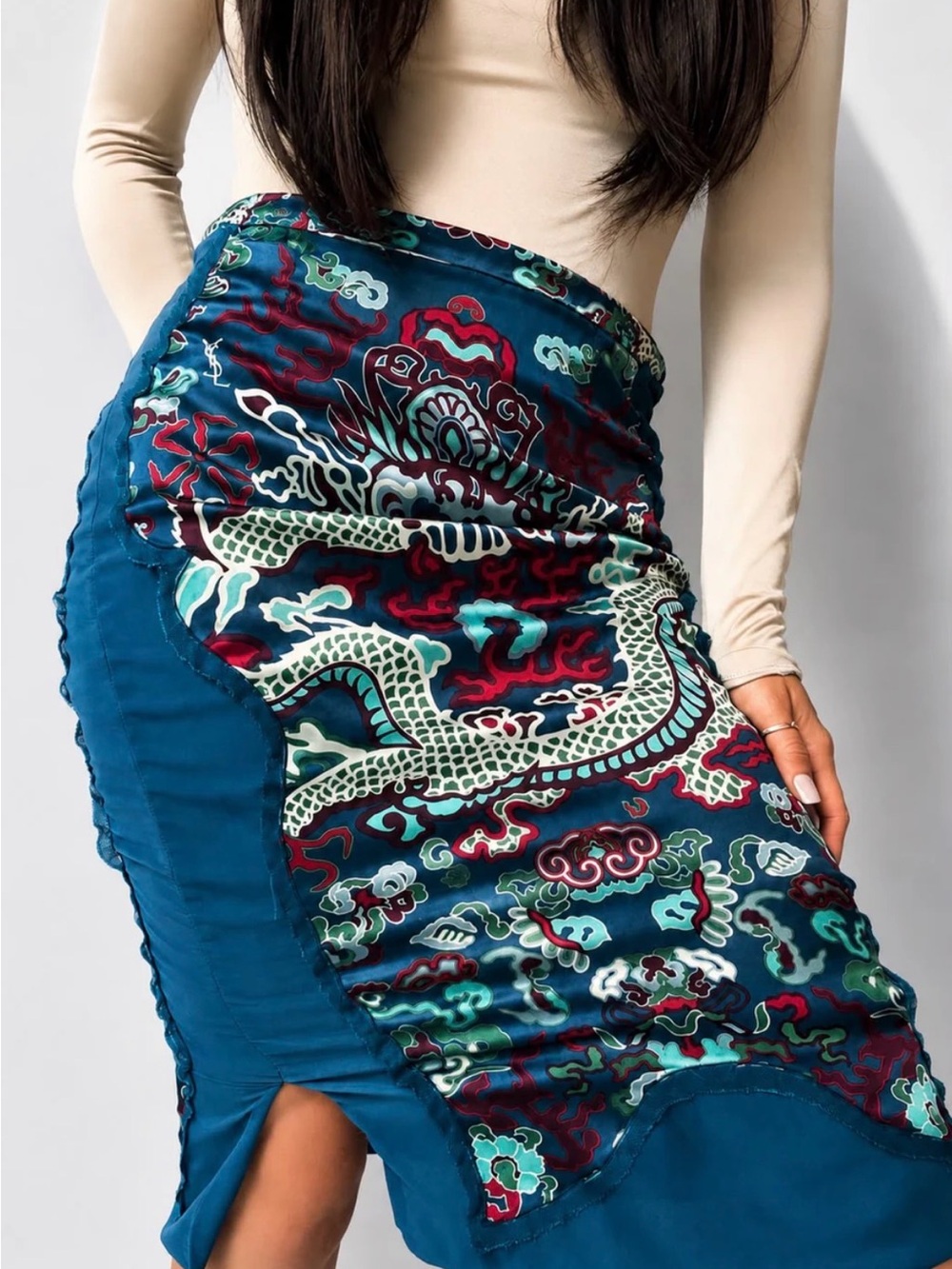 RARE YSL RUNWAY DRAGON SKIRT